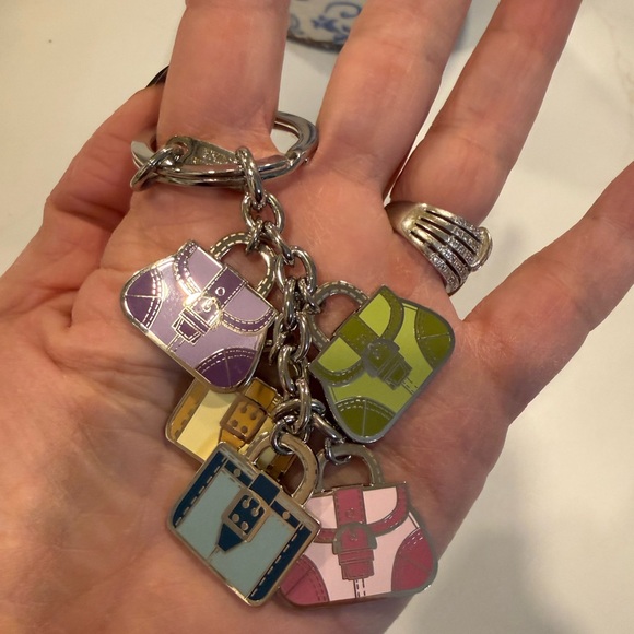 Coach Accessories - Coach Multicolor Bag Charm Key Holder